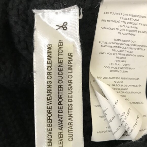 NWOT Micheal Kors Black Extra Thick Ribbed Knit Crew Neck Sweater Size S - Picture 9 of 9